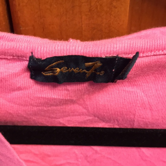 Pink size large Ladies hooded seven shirt. - Picture 2 of 4